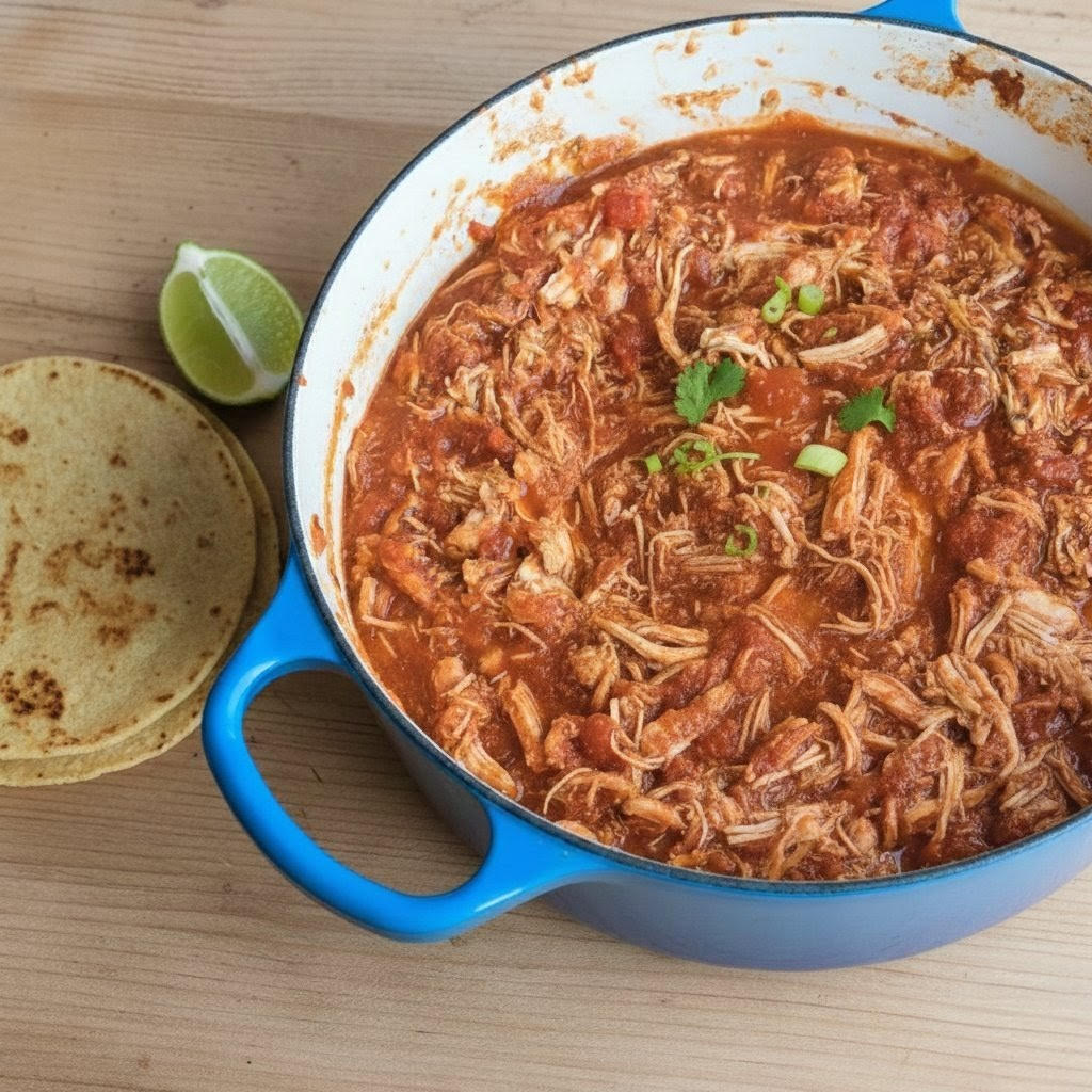 Poulet éffiloché facile (one pot)