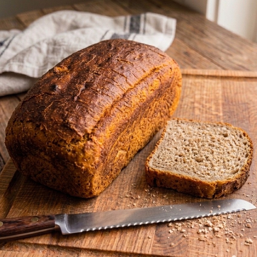 Pain de mie semi-complet au levain – moelleux