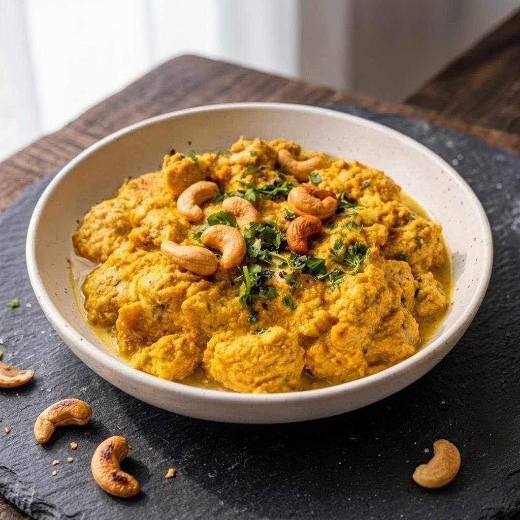 Poulet korma crémeux au noix de cajou