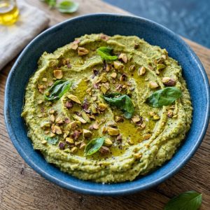 houmous courgette et pistache