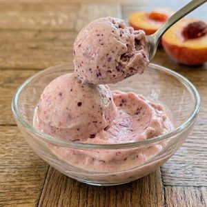 Glace pêche healthy (sans sorbetière)