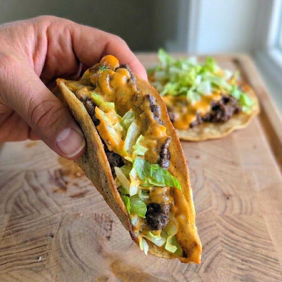 smash burger tacos