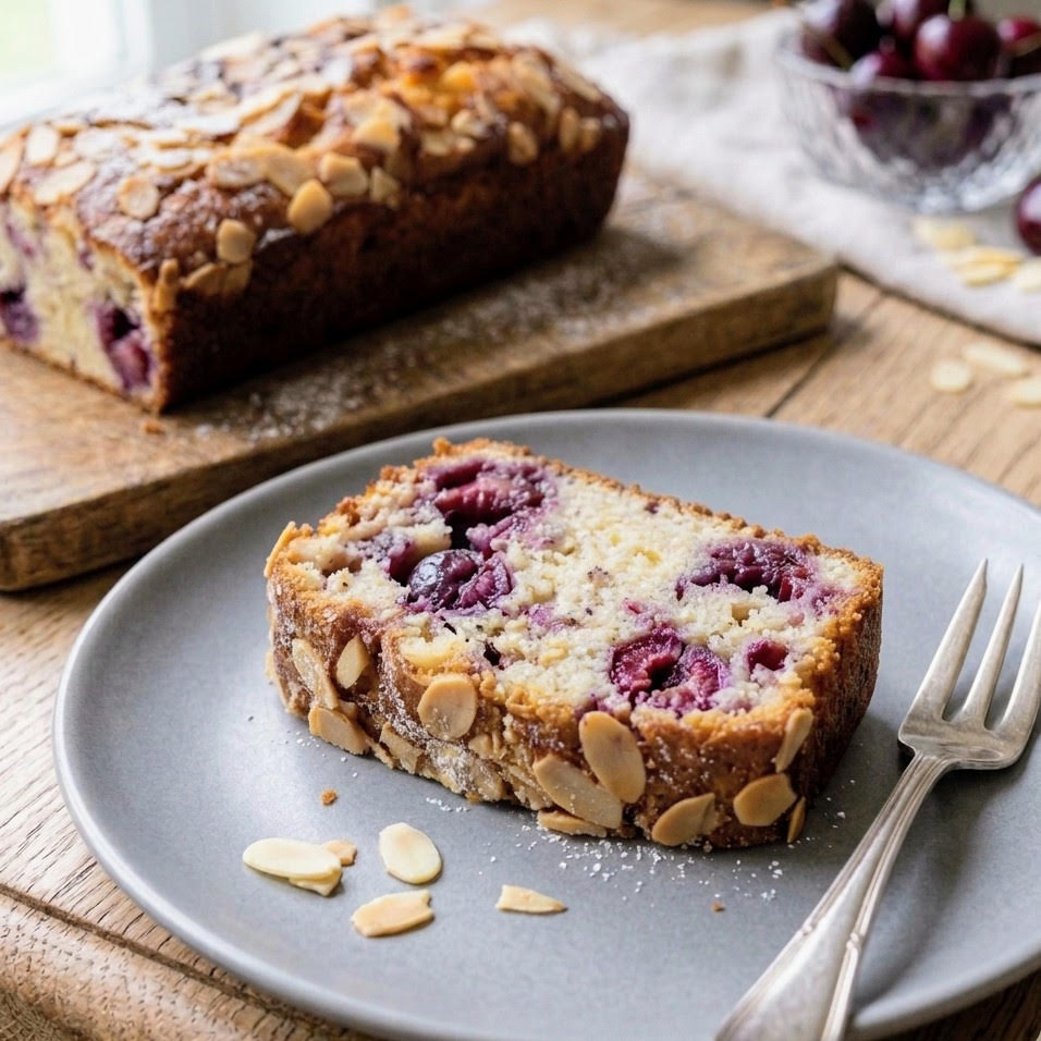 Cake cerises & amandes (sans farine)