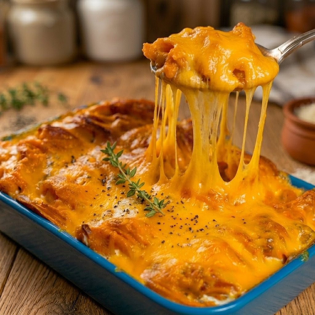 Gratin de patates douces et cheddar