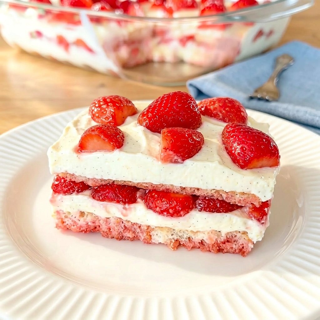 Tiramisu aux fraises et à la vanille
