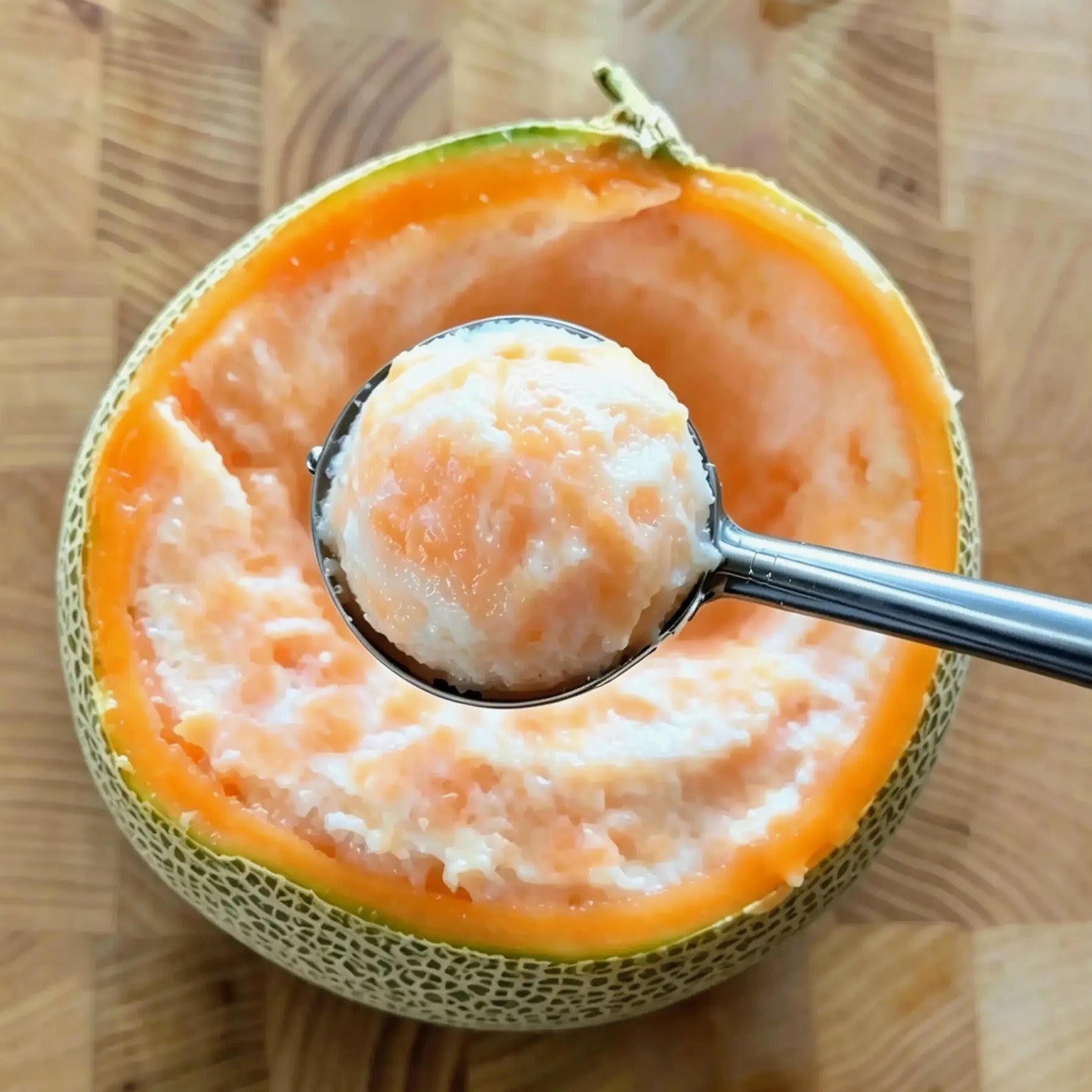 Glace au melon (sans sorbetière)