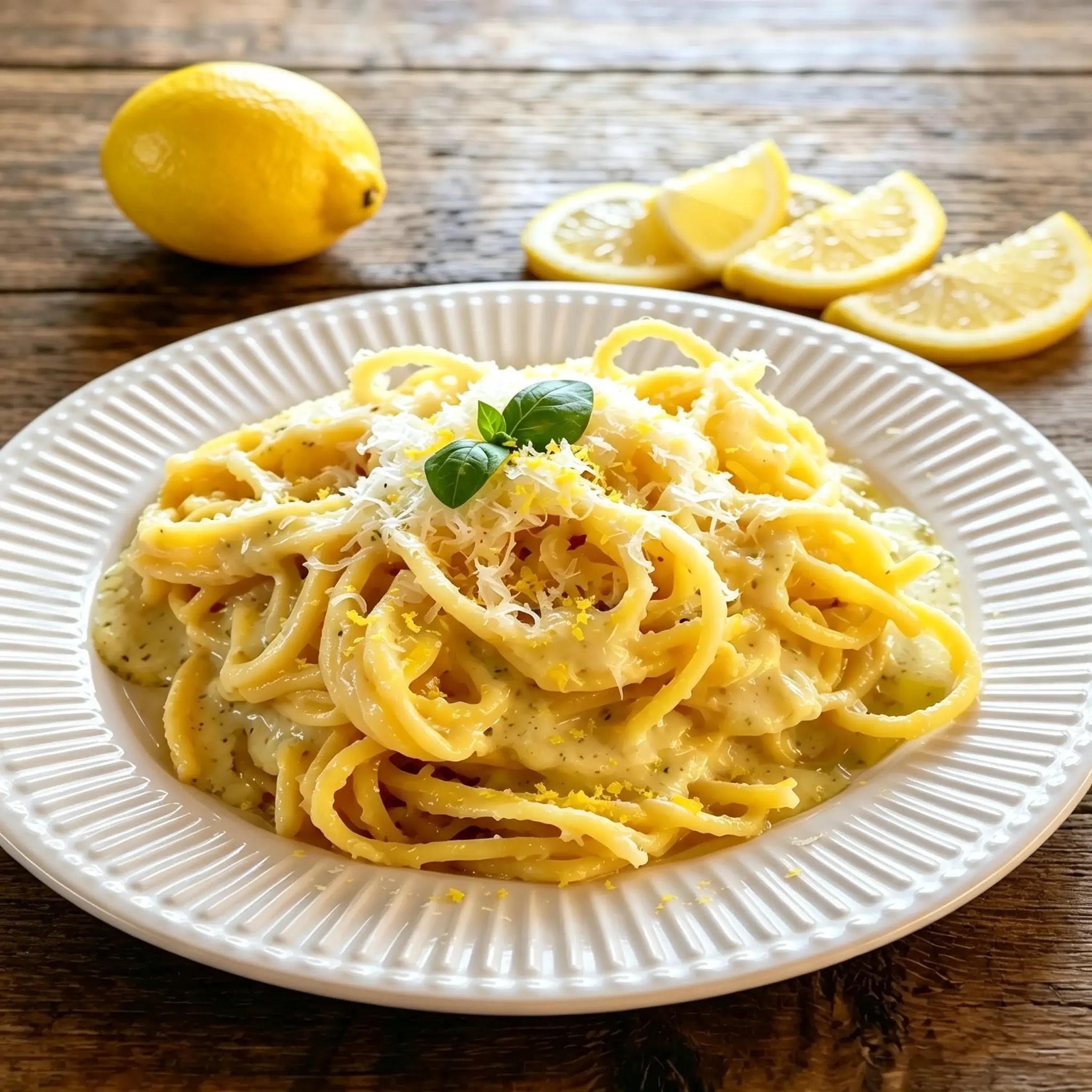 Spaghetti au pesto de citron (Pesto al Limone)