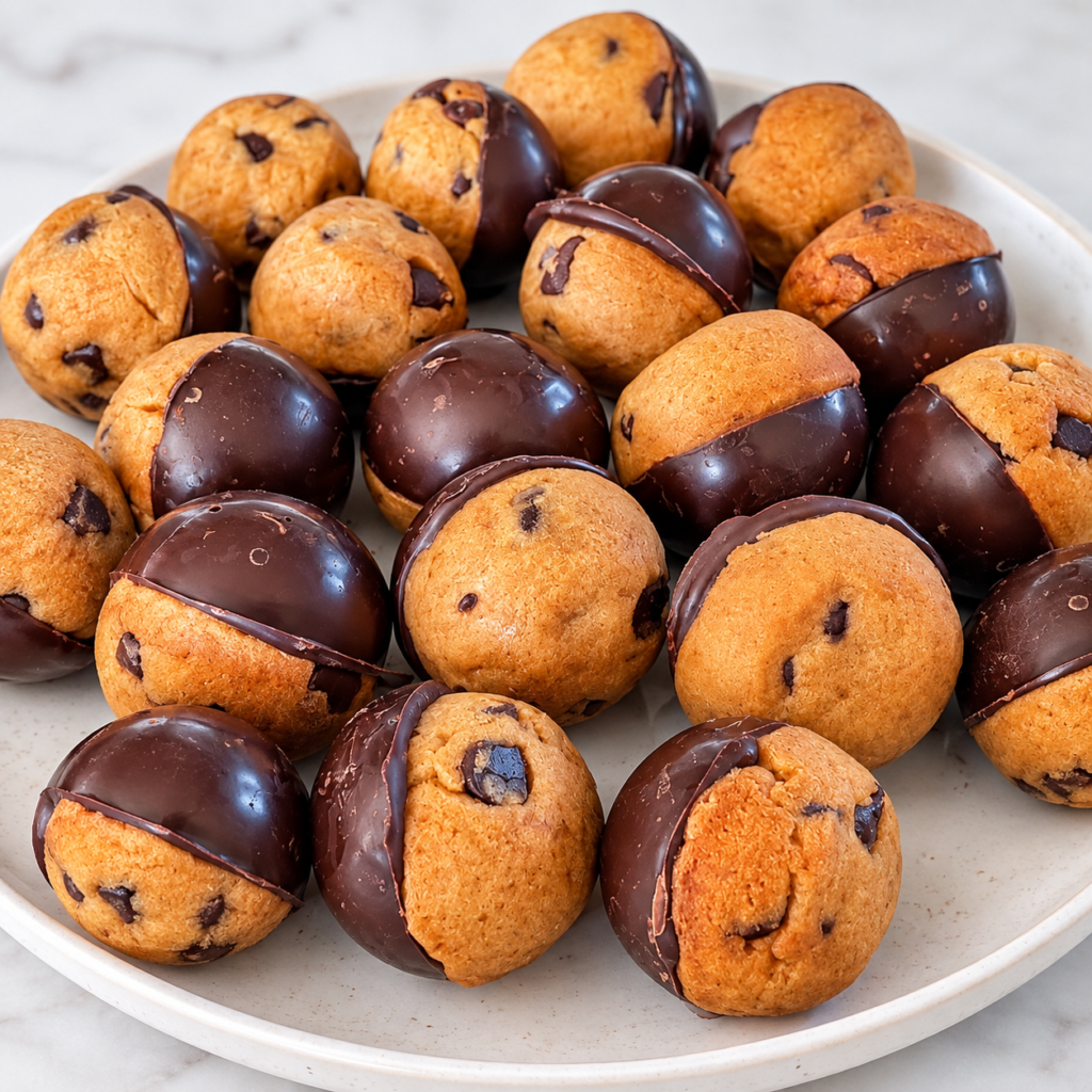 Cookie balls au chocolat noir