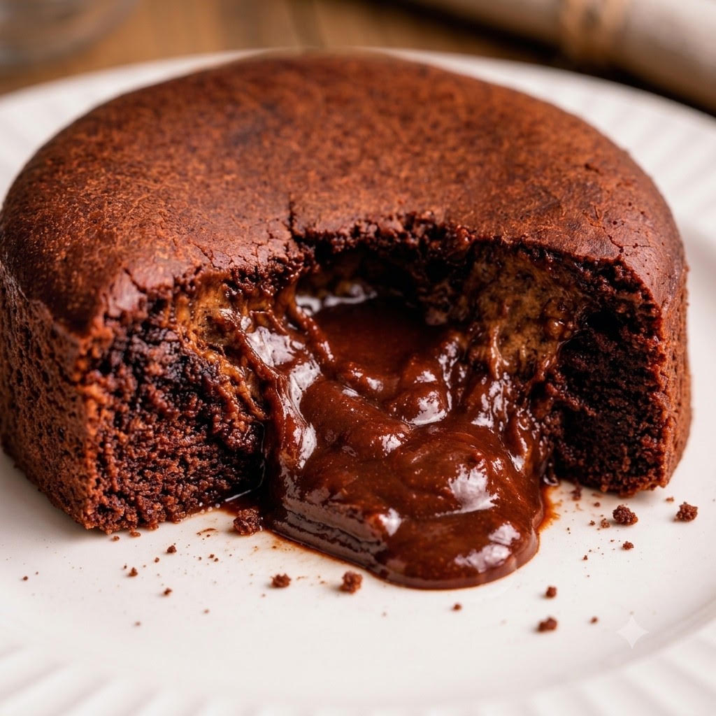 Moelleux au chocolat au cœur coulant sans matière grasse