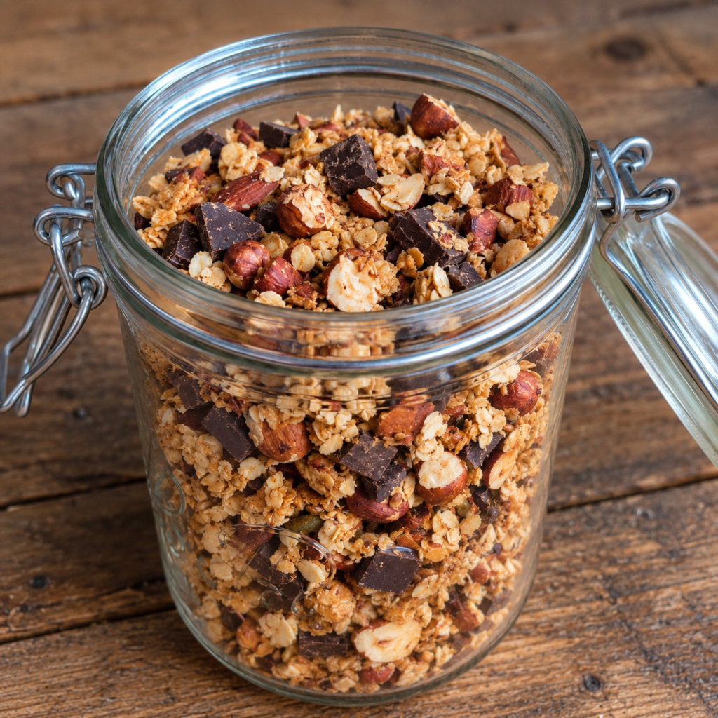 Granola maison aux pépites de chocolat
